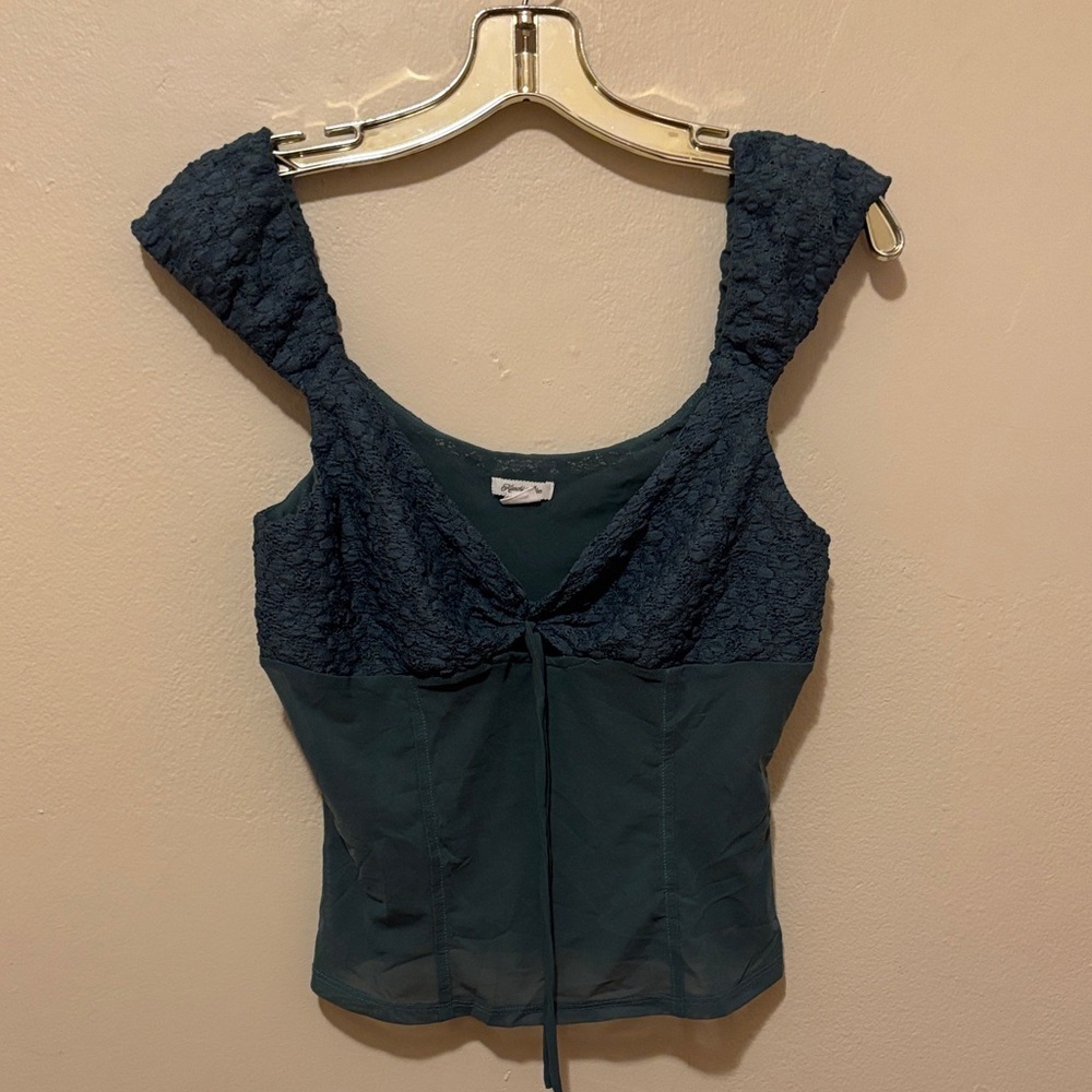 Kimchi Blue Teal Lace Blouse